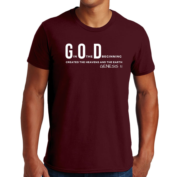 Mens Graphic T-shirt God in the Beginning Print - Mens | T-Shirts