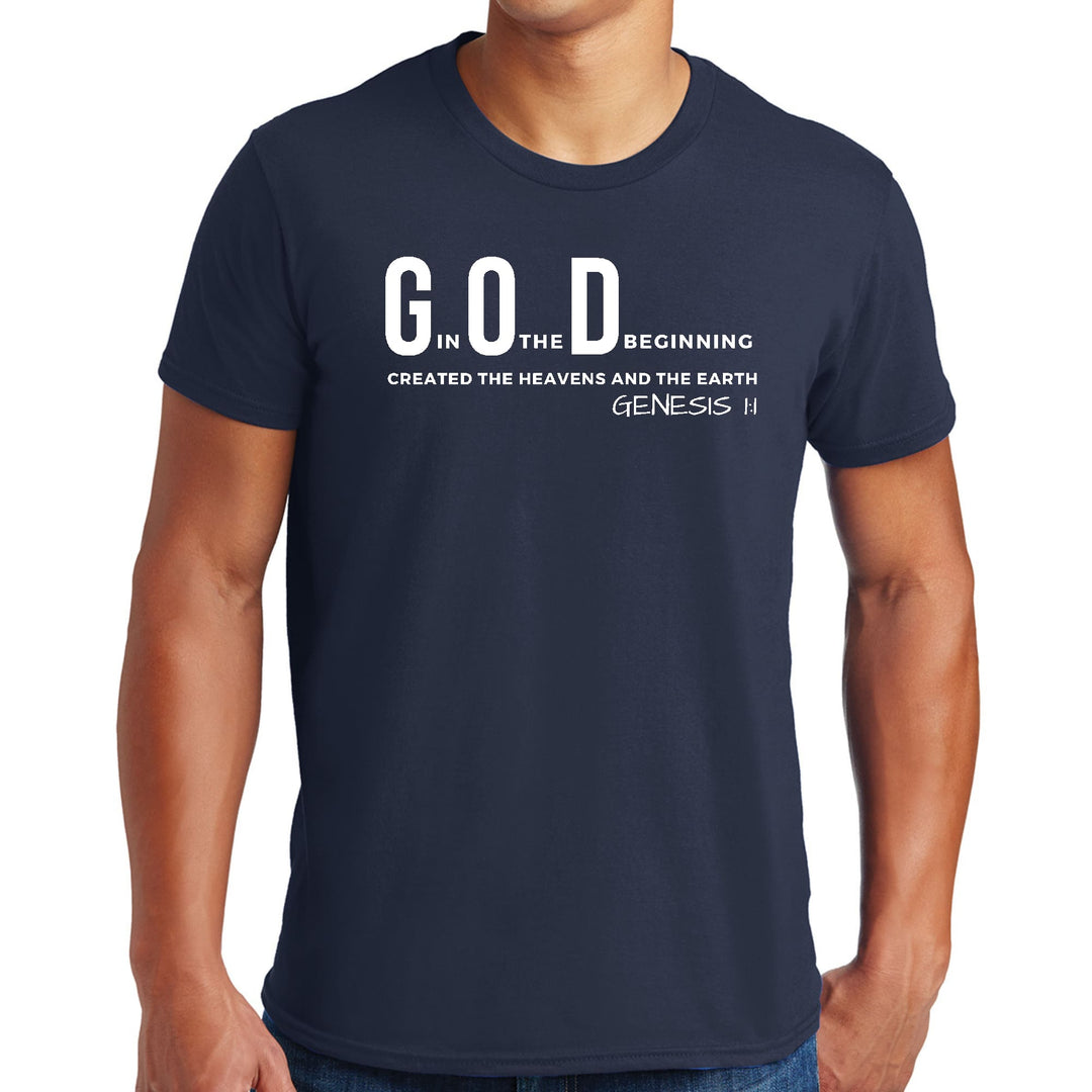 Mens Graphic T-shirt God in the Beginning Print - Mens | T-Shirts