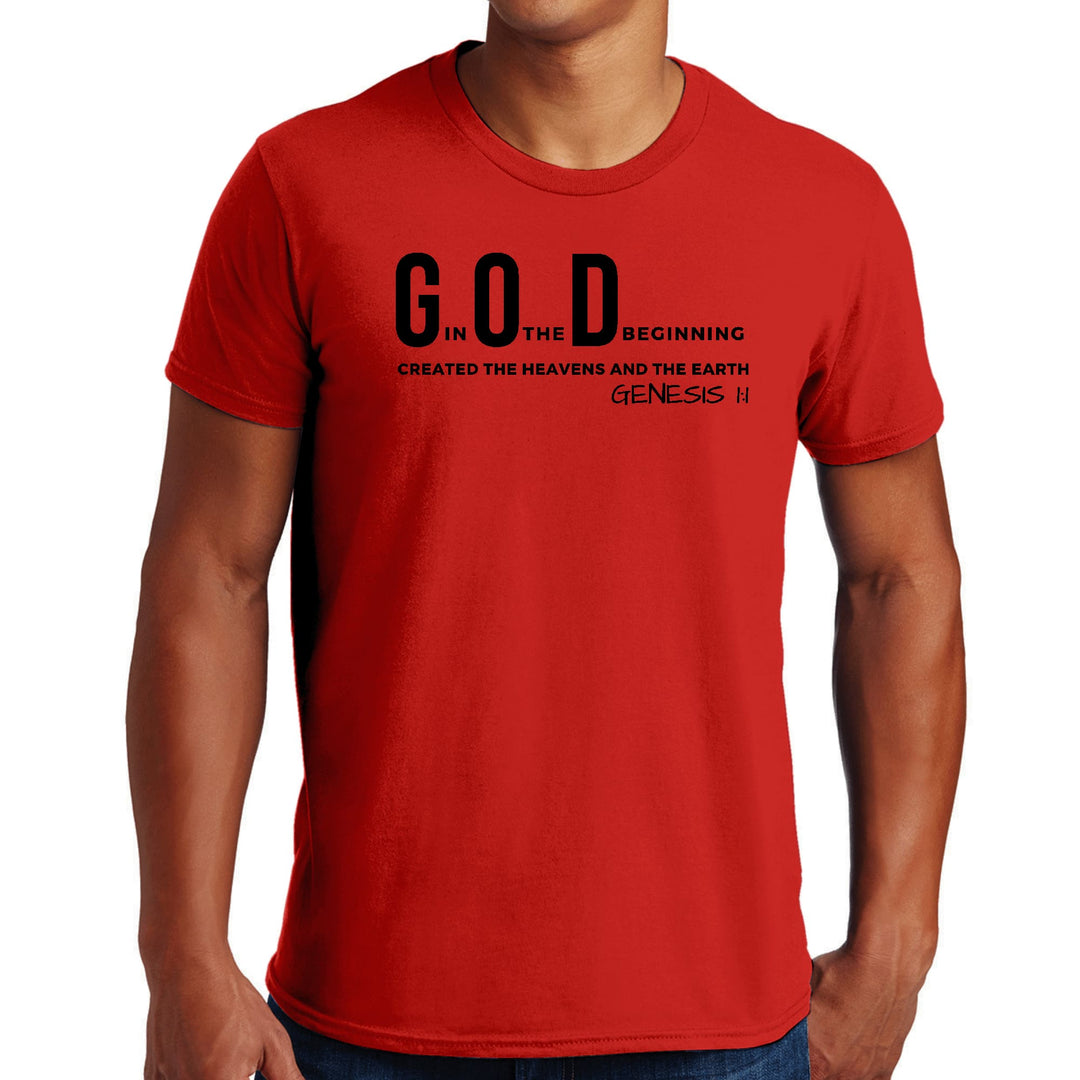 Mens Graphic T-shirt God in the Beginning Print - Mens | T-Shirts