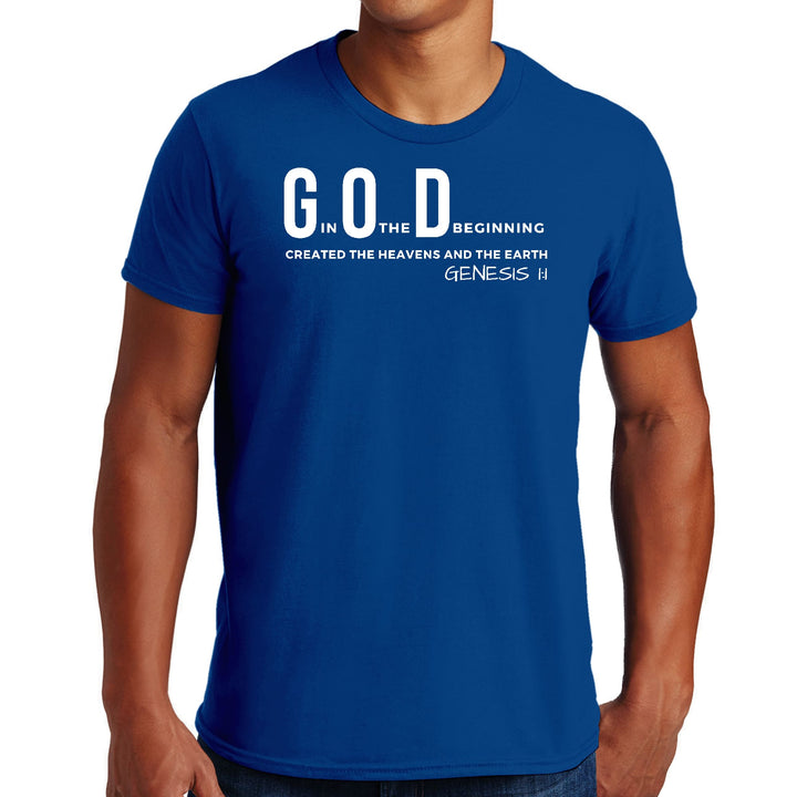 Mens Graphic T-shirt God in the Beginning Print - Mens | T-Shirts