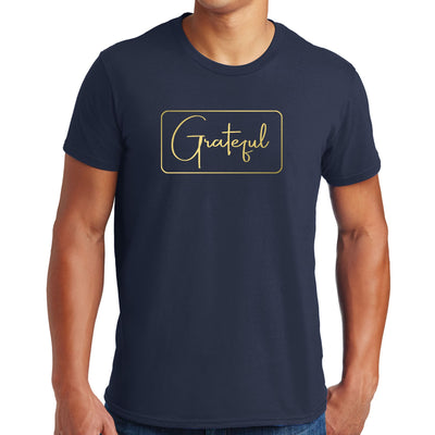 Mens Graphic T-shirt Grateful Metallic Gold Illustration - Mens | T-Shirts