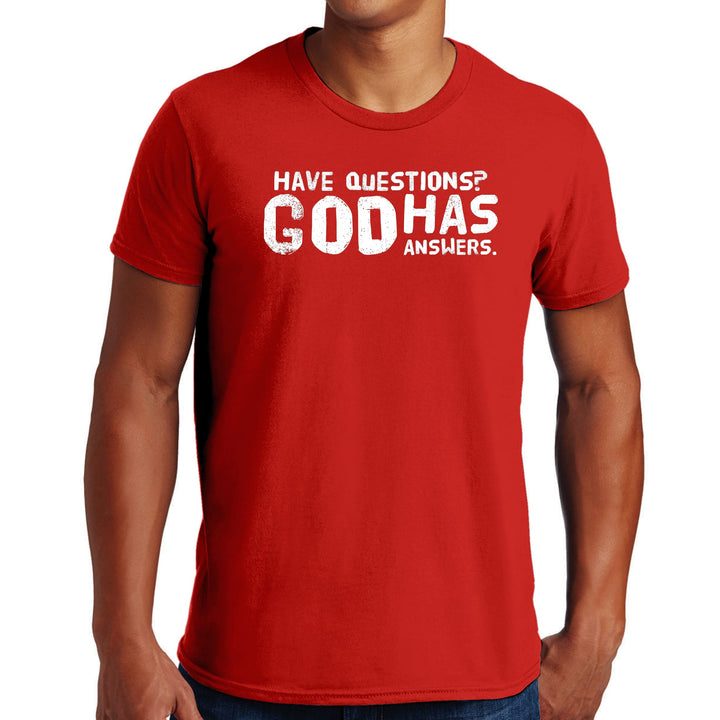 Mens Graphic T-shirt have Questions God has Answers - Mens | T-Shirts