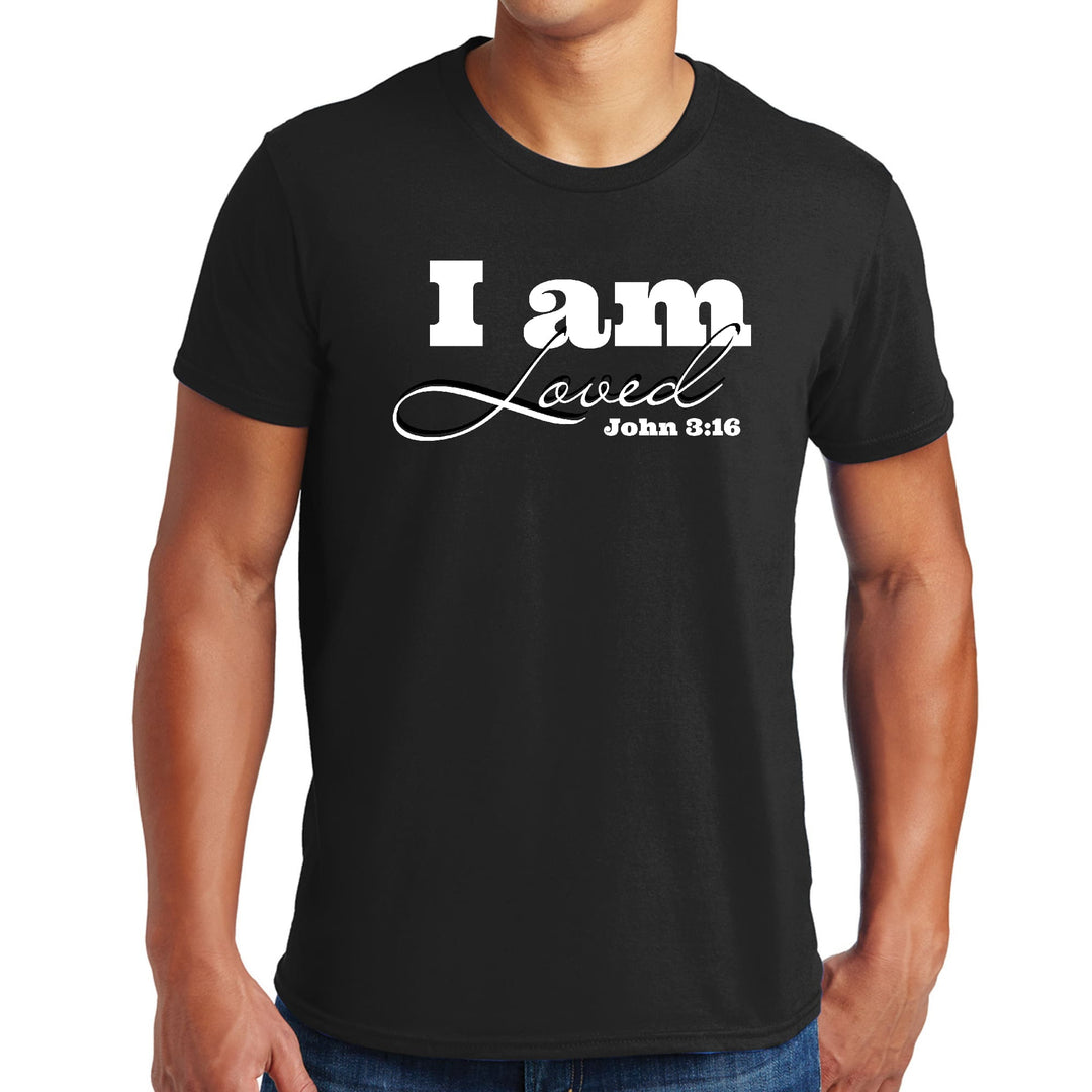 Mens Graphic T-shirt i am Loved - John 3:16 Illustration - Mens | T-Shirts