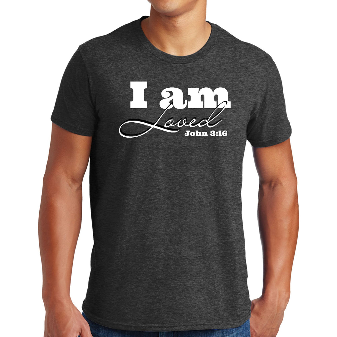 Mens Graphic T-shirt i am Loved - John 3:16 Illustration - Mens | T-Shirts