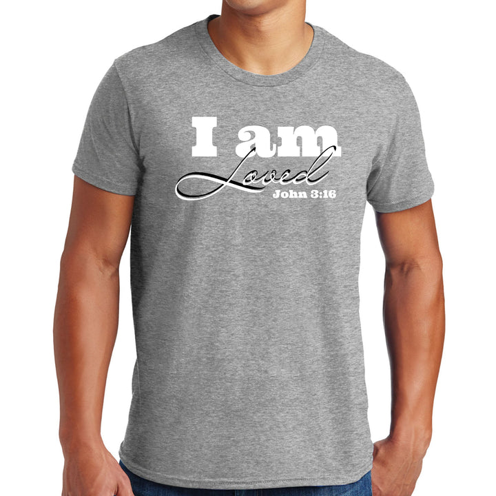 Mens Graphic T-shirt i am Loved - John 3:16 Illustration - Mens | T-Shirts