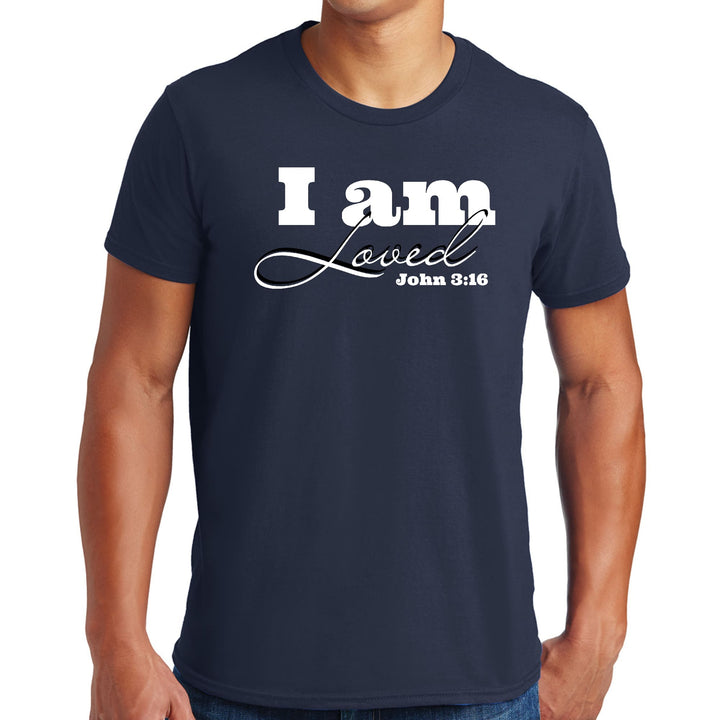 Mens Graphic T-shirt i am Loved - John 3:16 Illustration - Mens | T-Shirts