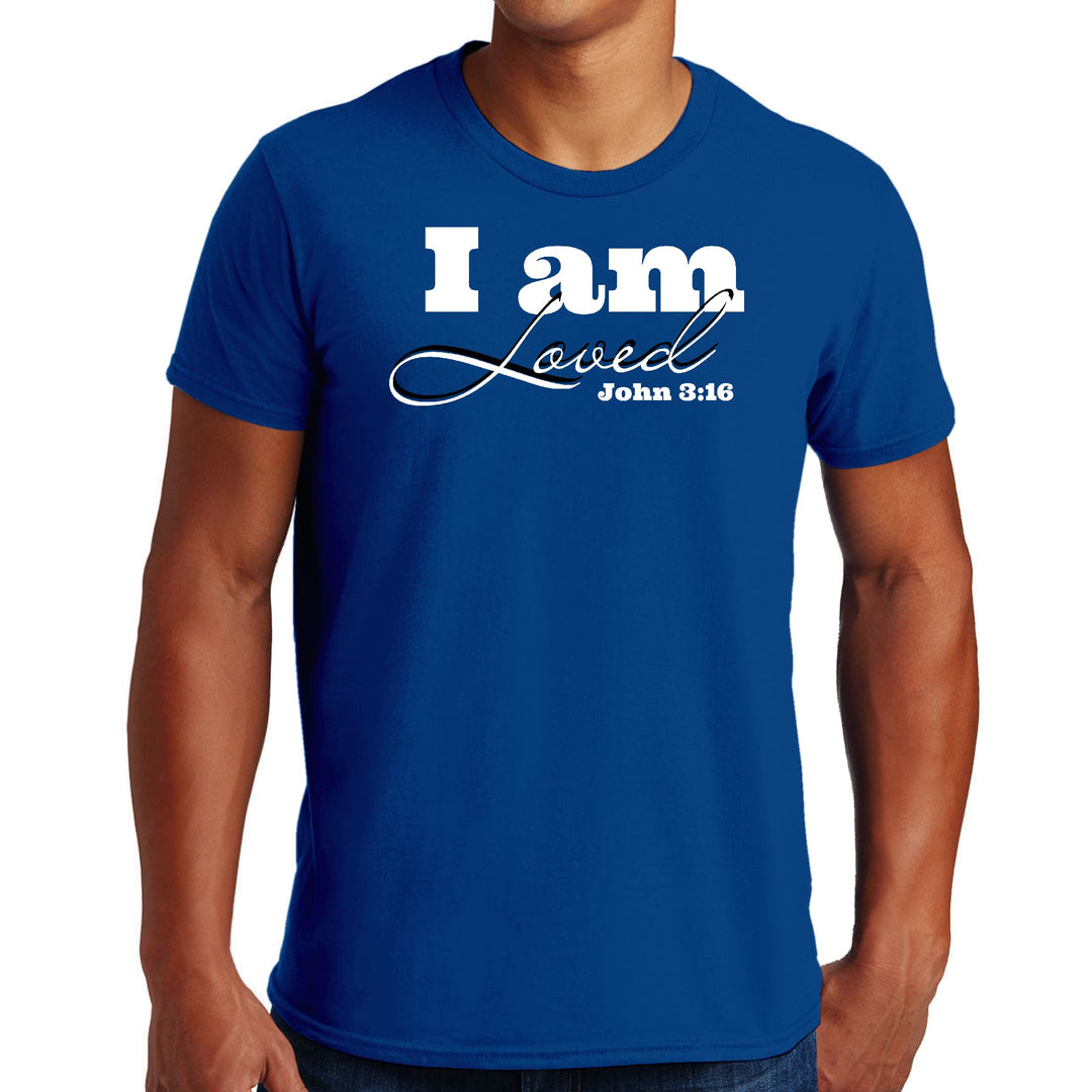 Mens Graphic T-shirt i am Loved - John 3:16 Illustration - Mens | T-Shirts