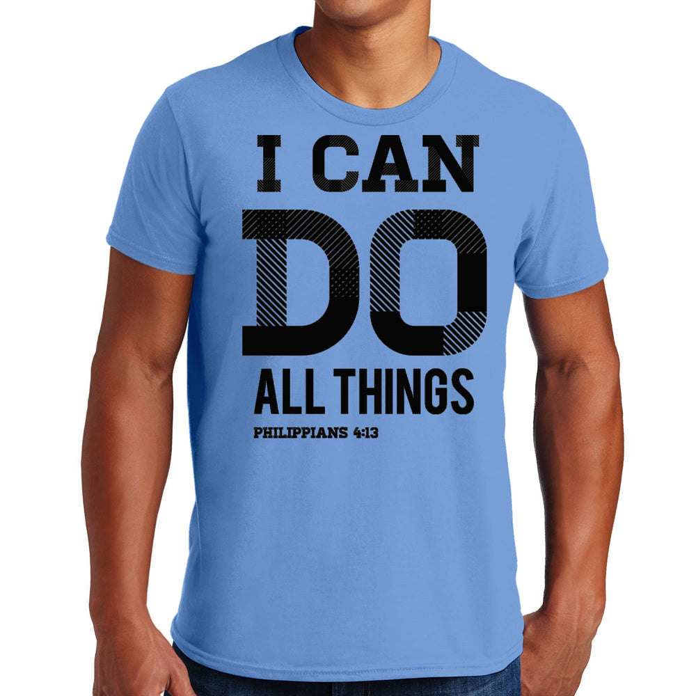 Mens Graphic T-shirt i can do All Things Philippians 4:13 Black - Mens