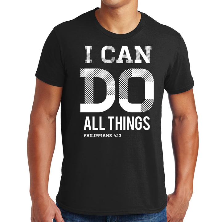 Mens Graphic T-shirt i can do All Things Philippians 4:13 - Mens | T-Shirts