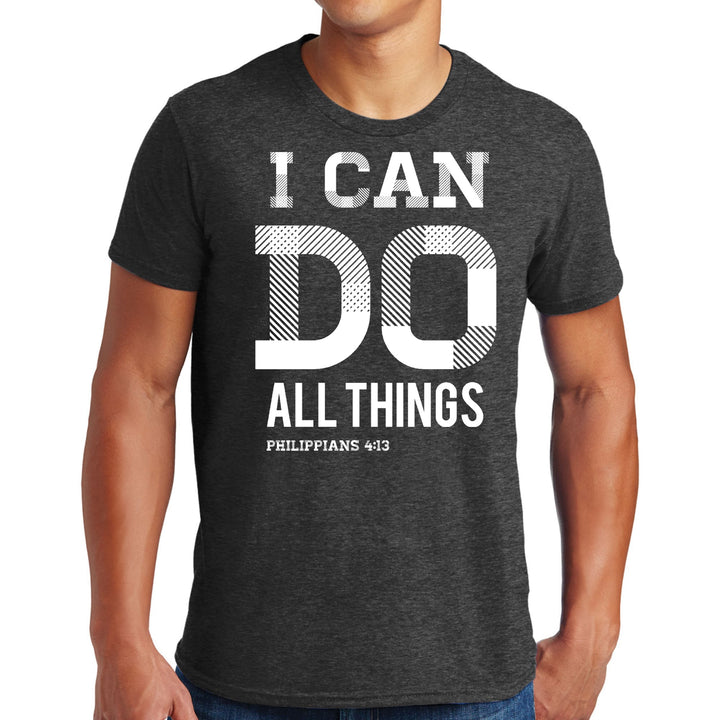 Mens Graphic T-shirt i can do All Things Philippians 4:13 - Mens | T-Shirts