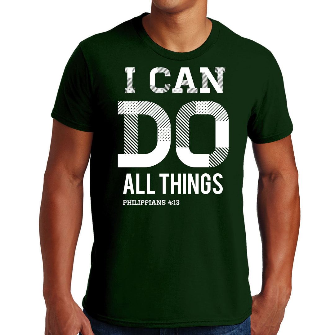 Mens Graphic T-shirt i can do All Things Philippians 4:13 - Mens | T-Shirts