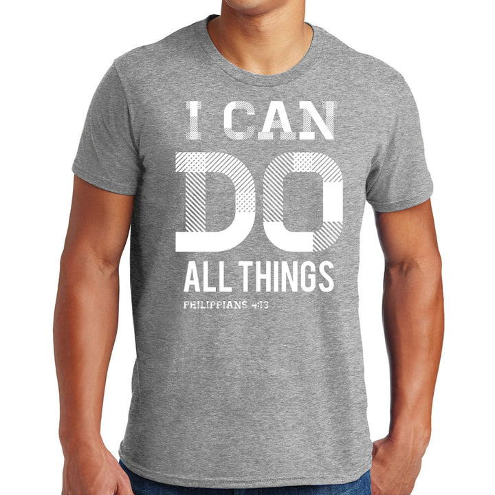 Mens Graphic T-shirt i can do All Things Philippians 4:13 - Mens | T-Shirts