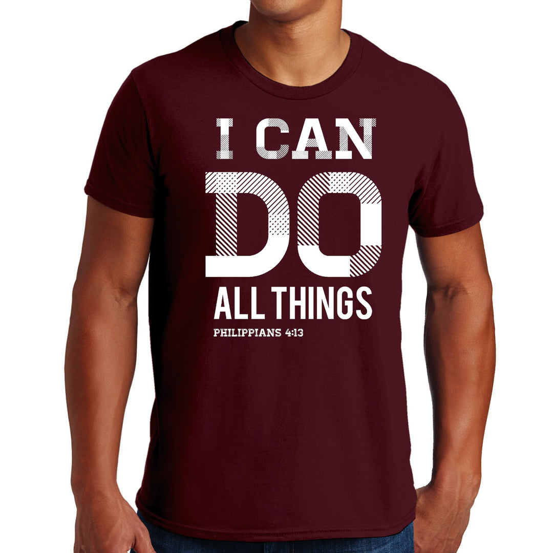 Mens Graphic T-shirt i can do All Things Philippians 4:13 - Mens | T-Shirts