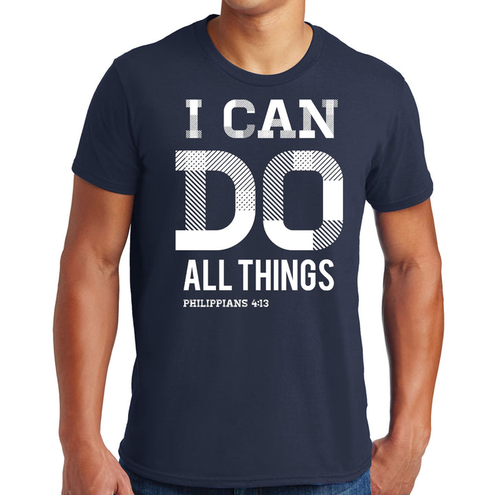 Mens Graphic T-shirt i can do All Things Philippians 4:13 - Mens | T-Shirts