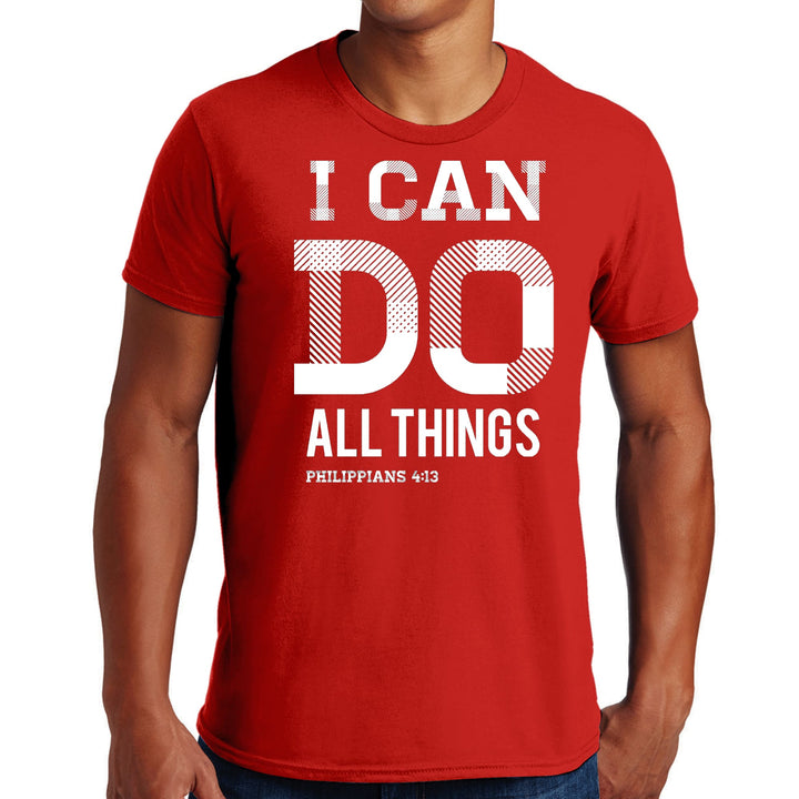 Mens Graphic T-shirt i can do All Things Philippians 4:13 - Mens | T-Shirts