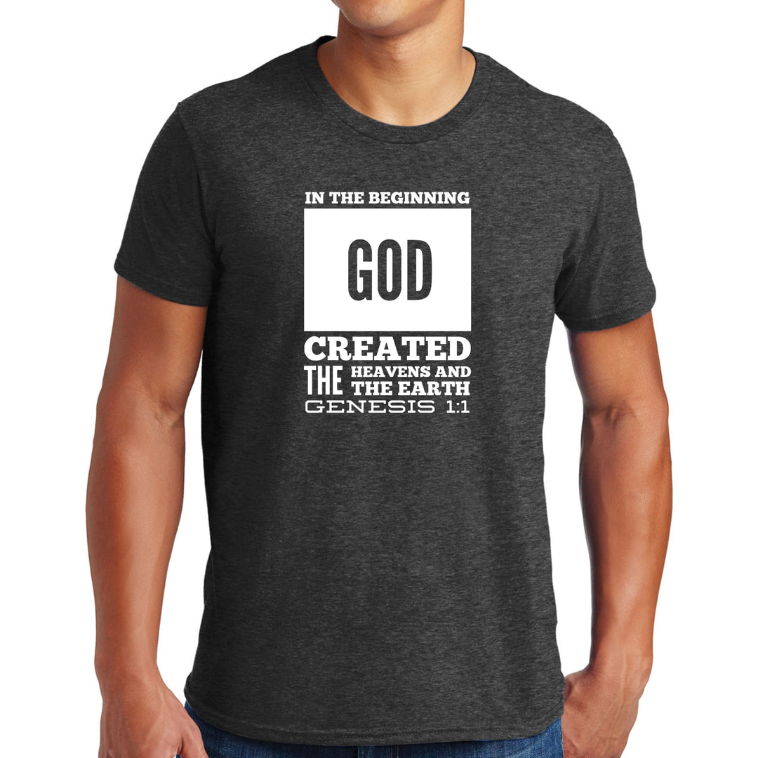 Mens Graphic T-shirt In The Beginning Print - Mens | T-Shirts