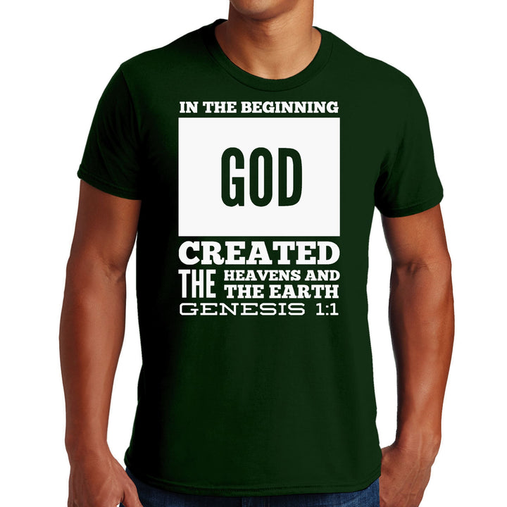 Mens Graphic T-shirt in the Beginning Print - Mens | T-Shirts