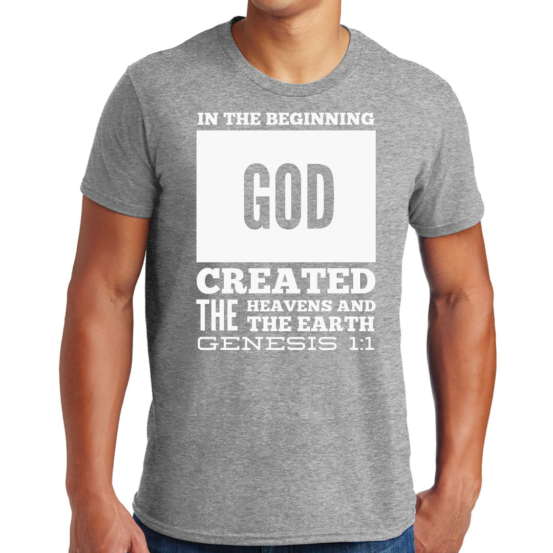 Mens Graphic T-shirt In The Beginning Print - Mens | T-Shirts