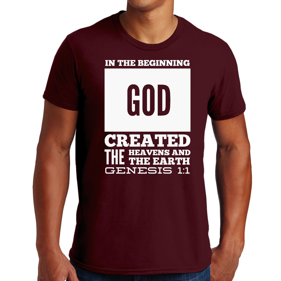 Mens Graphic T-shirt in the Beginning Print - Mens | T-Shirts