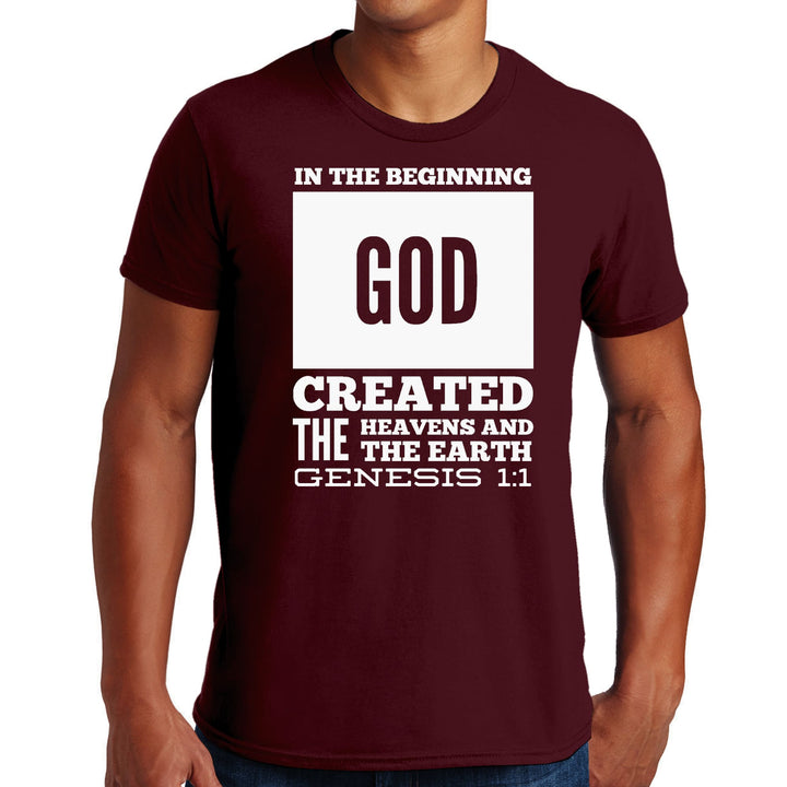 Mens Graphic T-shirt in the Beginning Print - Mens | T-Shirts