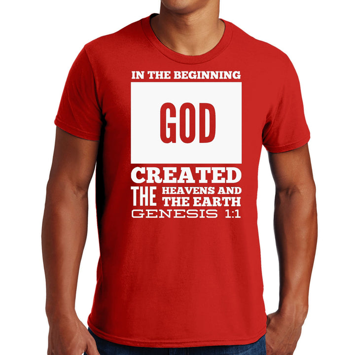 Mens Graphic T-shirt in the Beginning Print - Mens | T-Shirts