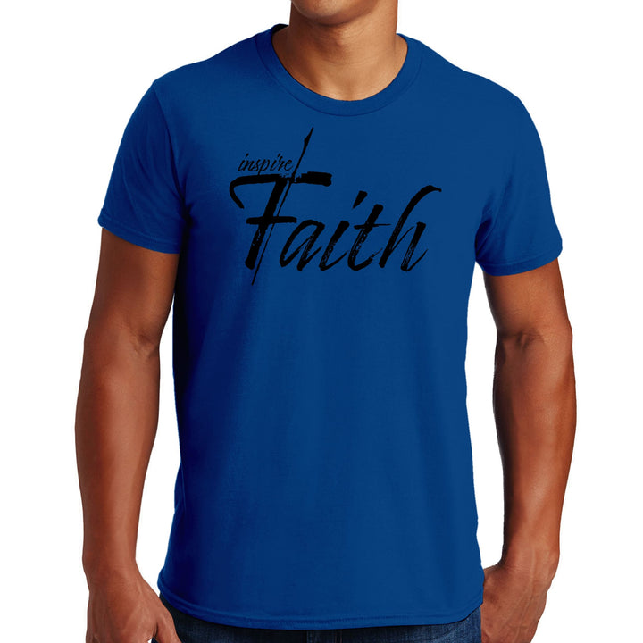 Mens Graphic T-shirt Inspire Faith Black Print - Mens | T-Shirts