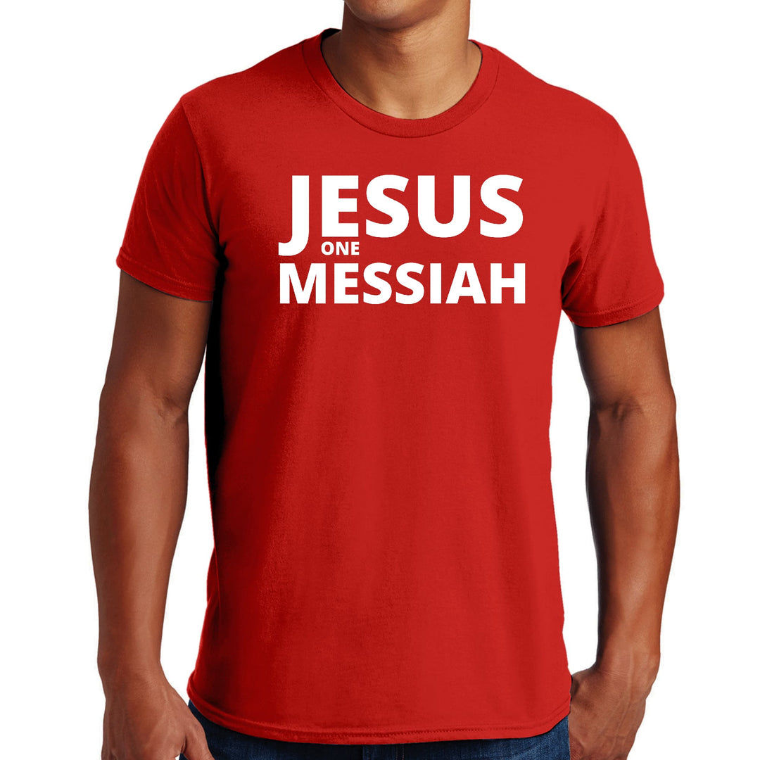 Mens Graphic T-shirt Jesus one Messiah - Mens | T-Shirts