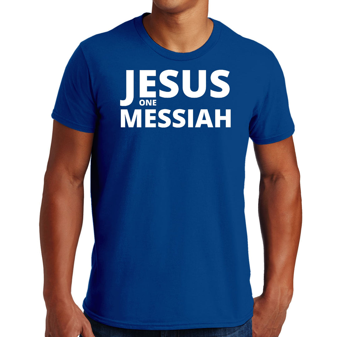 Mens Graphic T-shirt Jesus one Messiah - Mens | T-Shirts