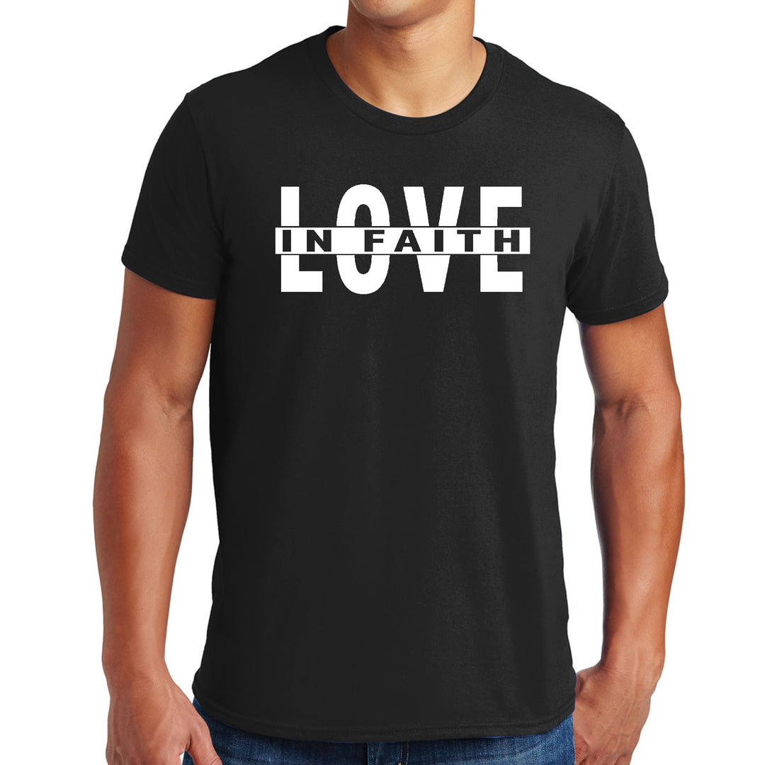 Mens Graphic T-shirt Love in Faith - Mens | T-Shirts