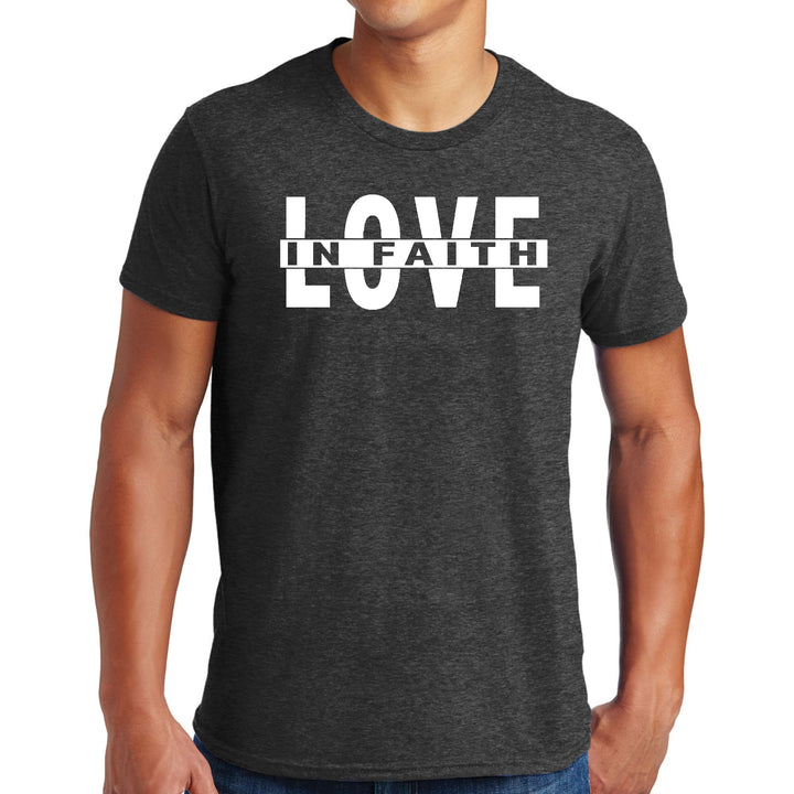 Mens Graphic T-shirt Love in Faith - Mens | T-Shirts