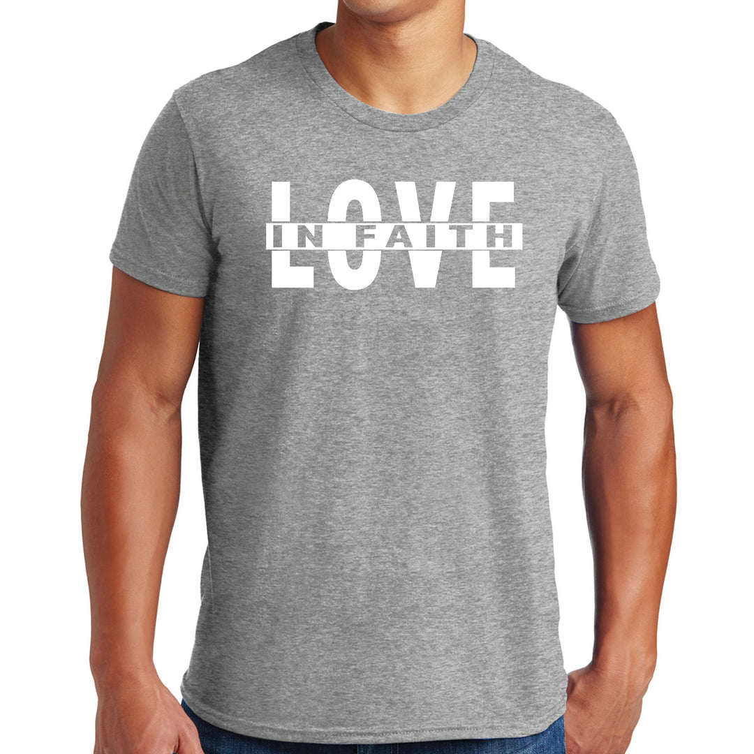 Mens Graphic T-shirt Love in Faith - Mens | T-Shirts