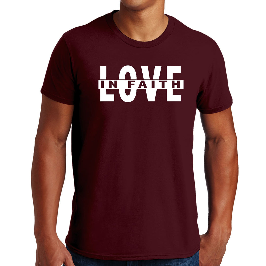 Mens Graphic T-shirt Love in Faith - Mens | T-Shirts