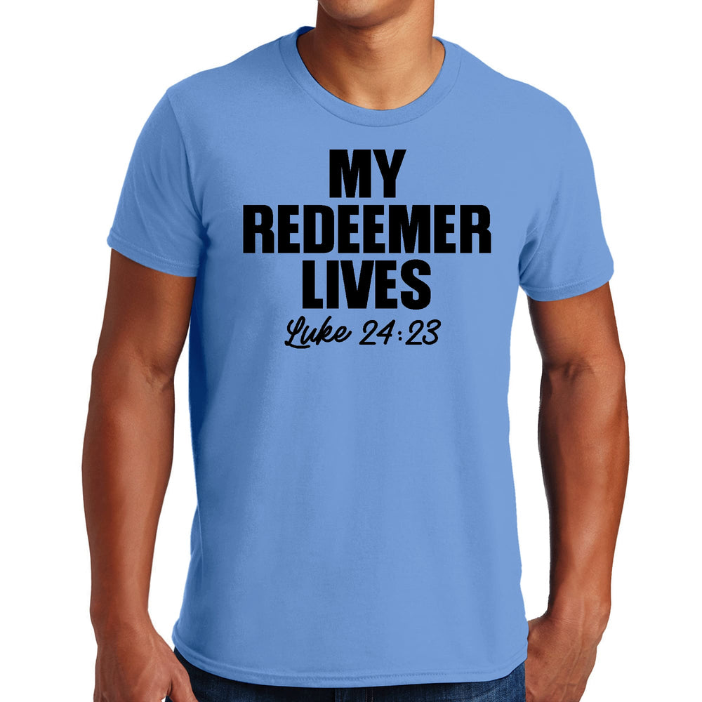 Mens Graphic T-shirt my Redeemer Lives Print - Mens | T-Shirts