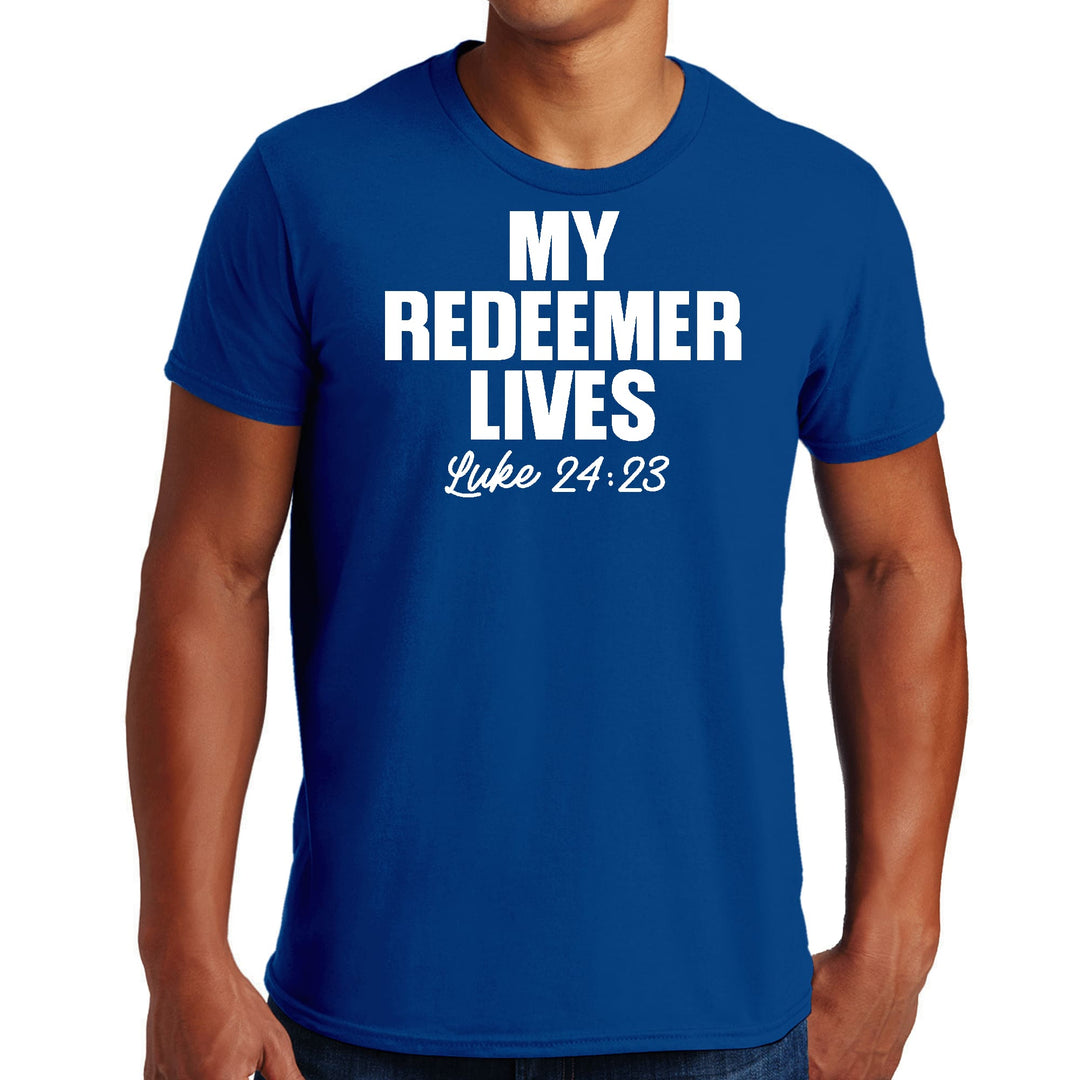 Mens Graphic T-shirt my Redeemer Lives Print - Mens | T-Shirts