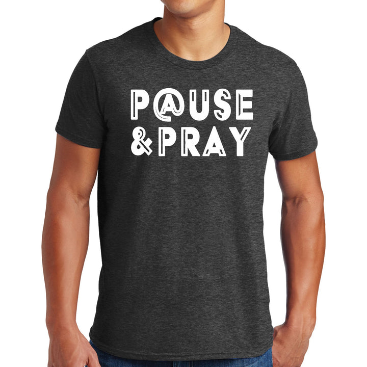 Mens Graphic T-shirt Pause and Pray - Mens | T-Shirts