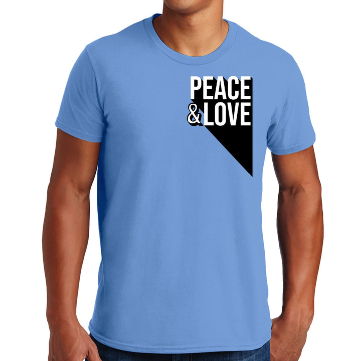 Mens Graphic T-shirt Peace and Love Print - Mens | T-Shirts