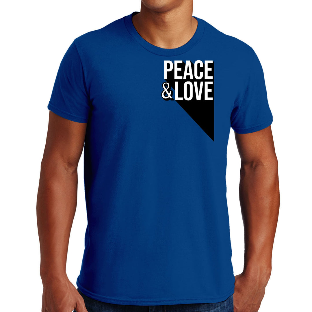 Mens Graphic T-shirt Peace and Love Print - Mens | T-Shirts