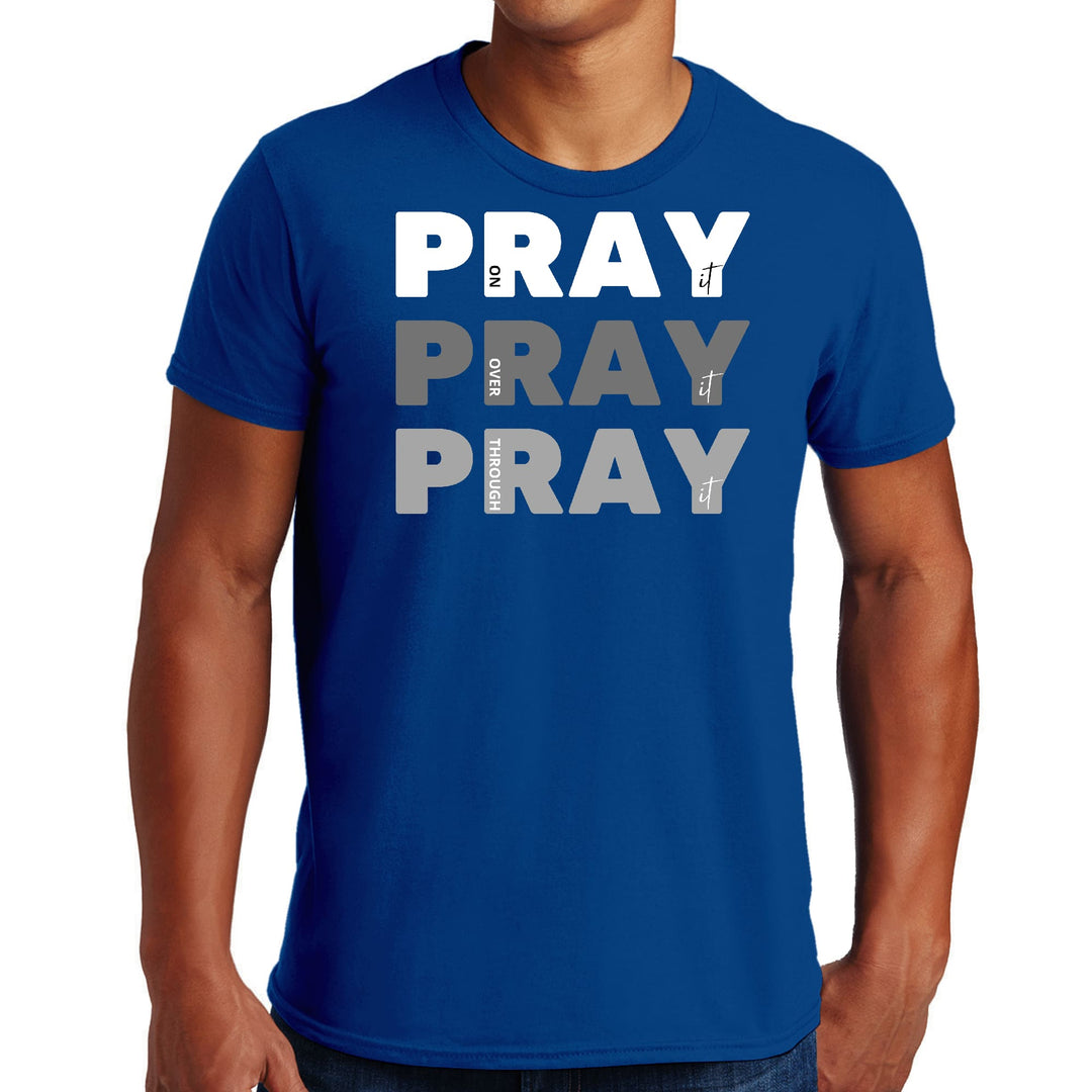 Mens Graphic T-shirt Pray on it Over it Through - Mens | T-Shirts