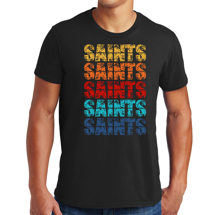 Mens Graphic T-shirt Saints Colorful Art Illustration - Mens | T-Shirts