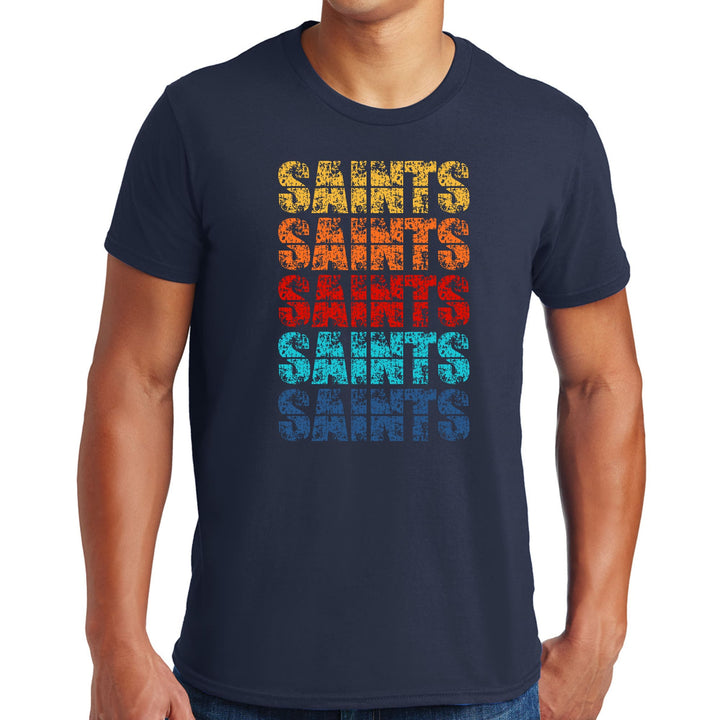 Mens Graphic T-shirt Saints Colorful Art Illustration - Mens | T-Shirts
