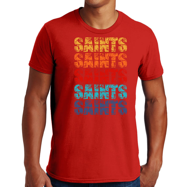 Mens Graphic T-shirt Saints Colorful Art Illustration - Mens | T-Shirts