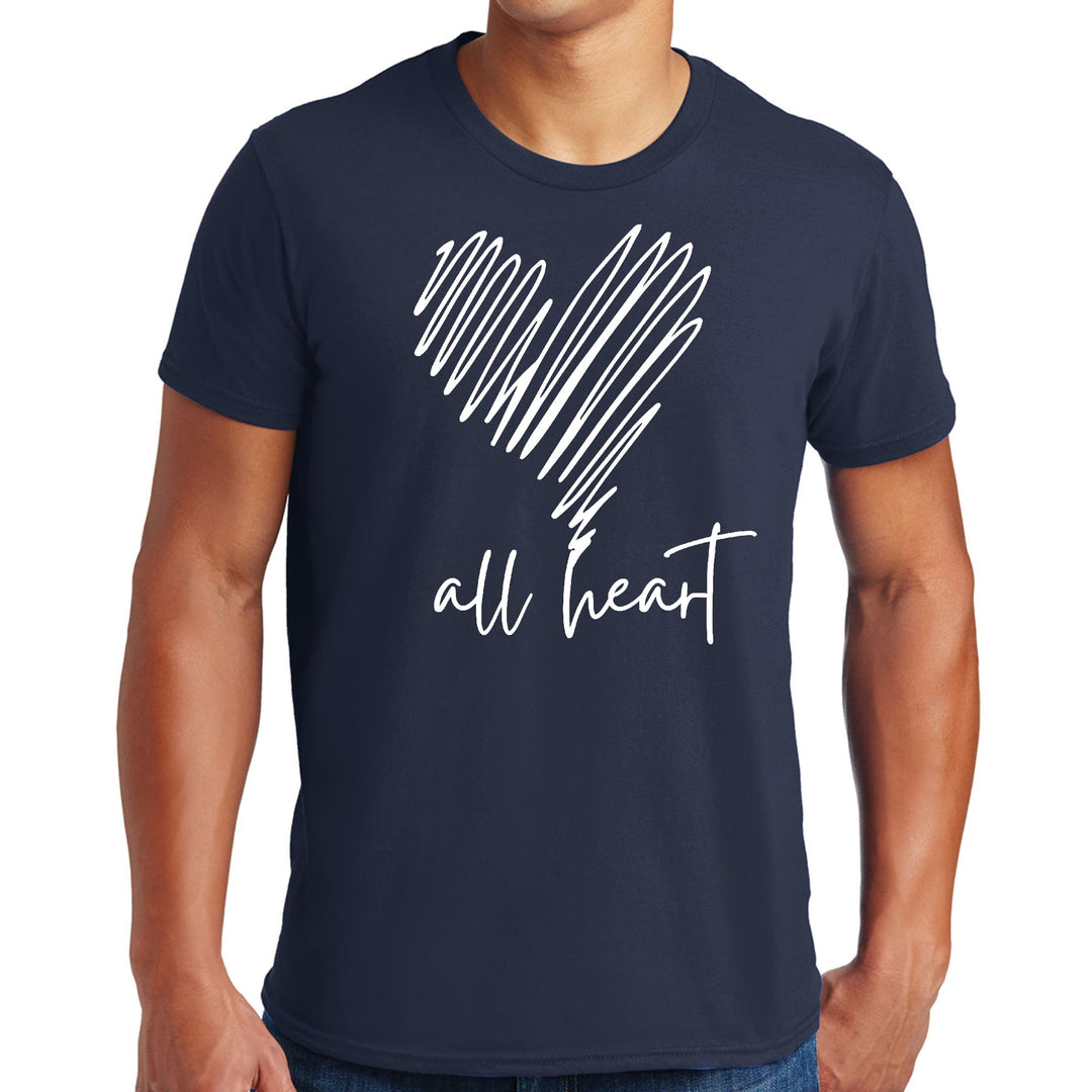 Mens Graphic T-shirt Say it Soul - All Heart Line Art Print - Mens | T-Shirts