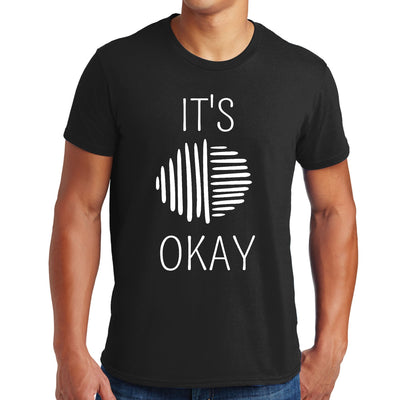Mens Graphic T-shirt Say It Soul Its Okay White Line Art Positive - Mens