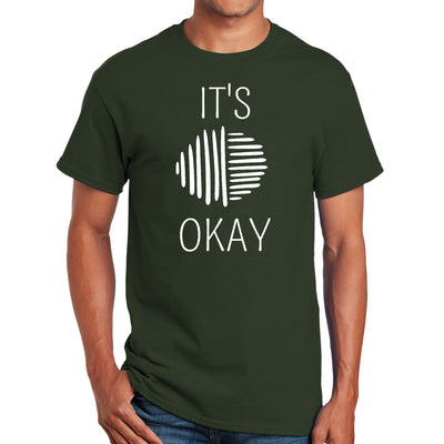 Mens Graphic T-shirt Say It Soul Its Okay White Line Art Positive - Mens
