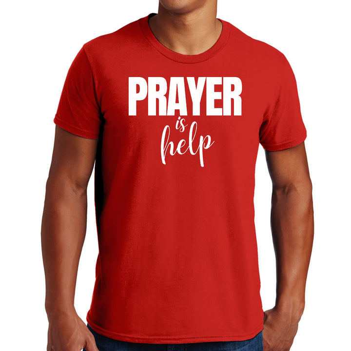 Mens Graphic T-shirt Say it Soul - Prayer is Help Inspirational - Mens