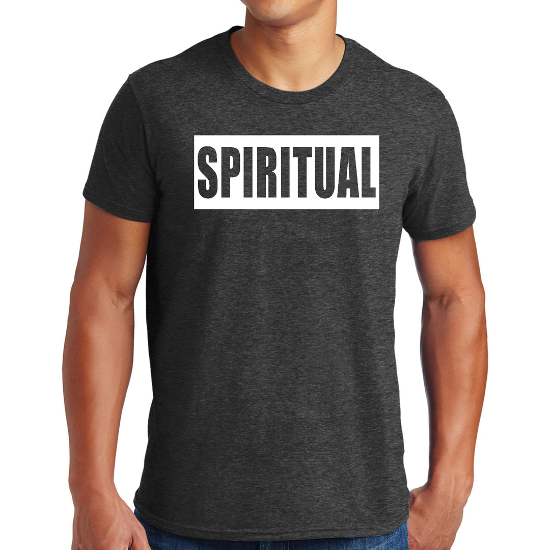 Mens Graphic T-shirt Spiritual White Colorblock Illustration - Mens | T-Shirts