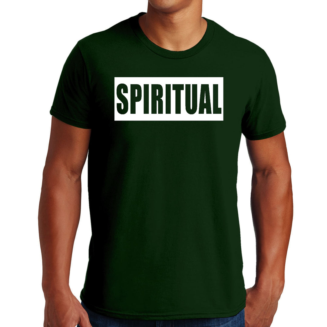 Mens Graphic T-shirt Spiritual White Colorblock Illustration - Mens | T-Shirts