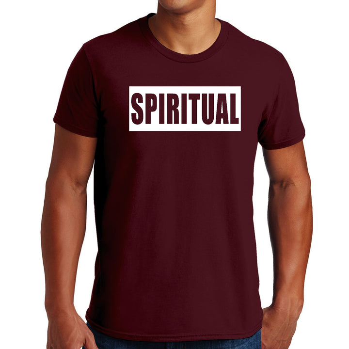 Mens Graphic T-shirt Spiritual White Colorblock Illustration - Mens | T-Shirts