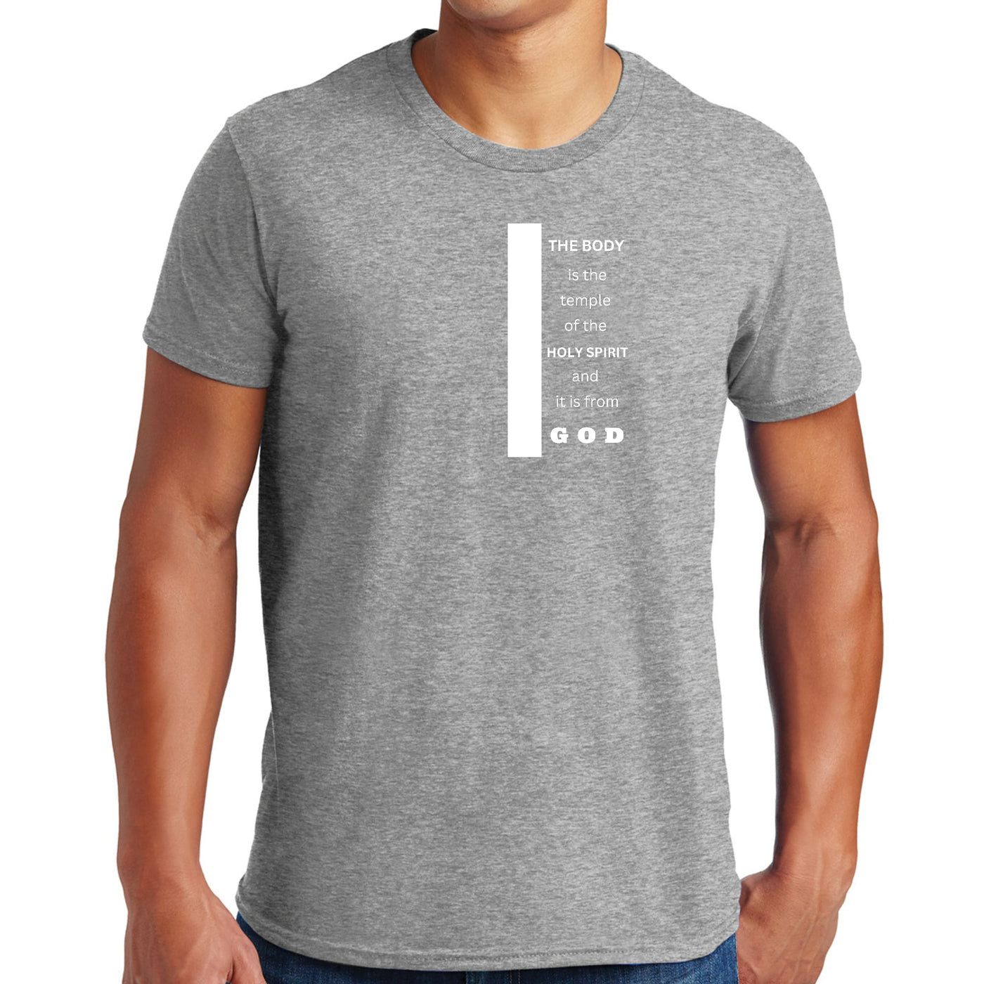 Mens Graphic T-shirt The Body Is The Temple Of The Holy Spirit - Mens | T-Shirts