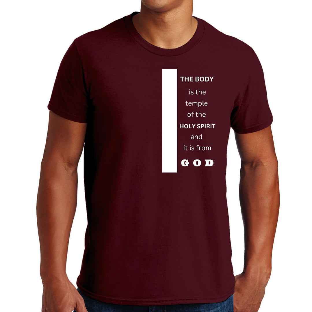 Mens Graphic T-shirt the Body is the Temple of the Holy Spirit - Mens | T-Shirts